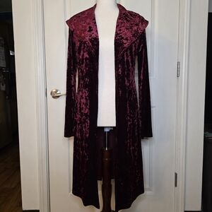 Vintage Just in Time Red Velvet Cardigan